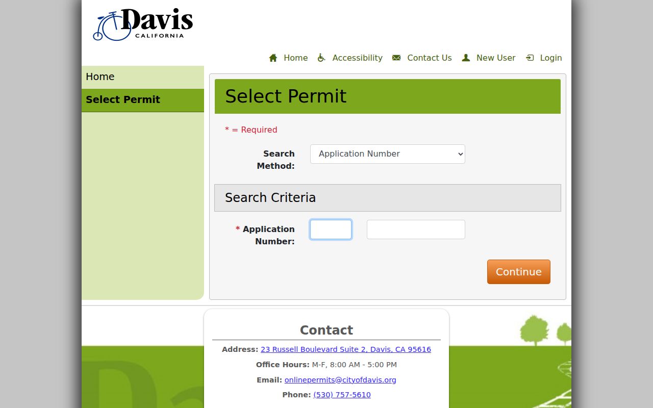 Yolo County people search Davis permit fields