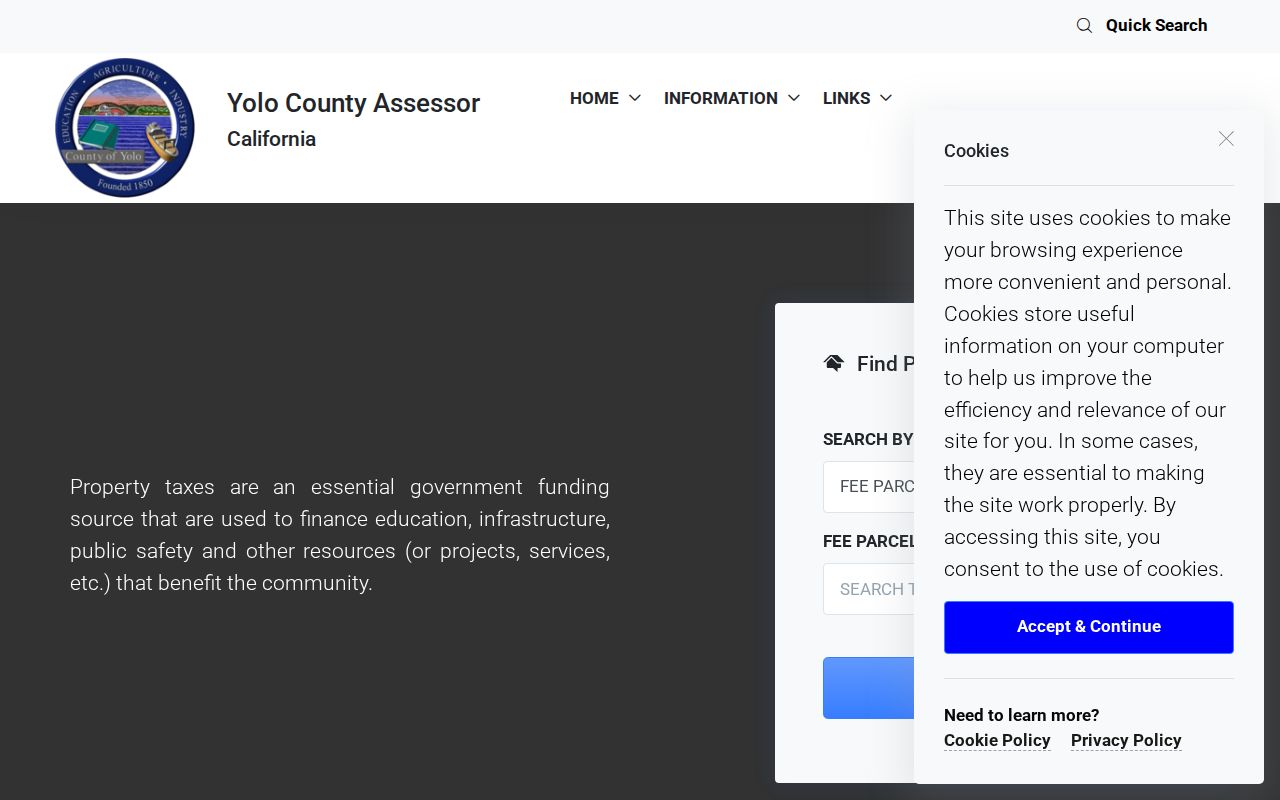 Yolo County people search assessor address fields