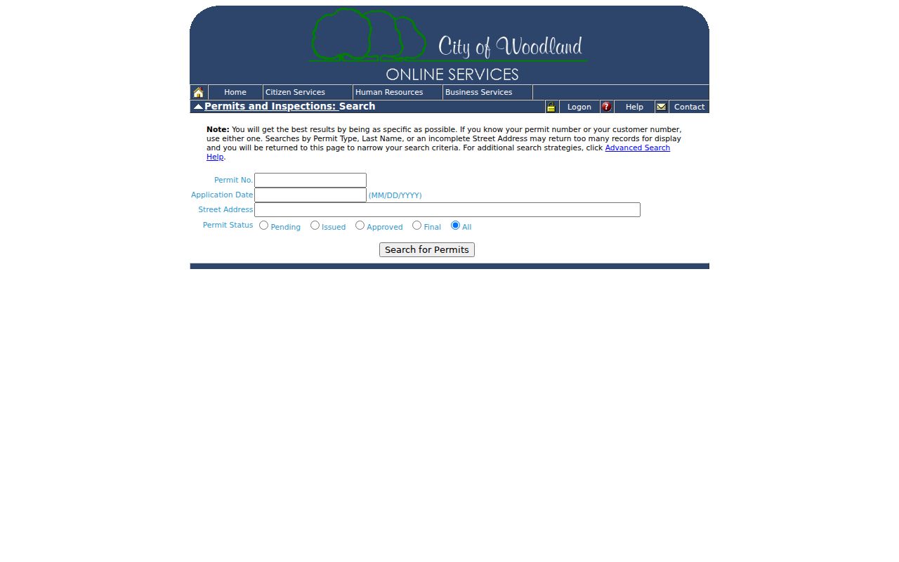 Yolo County people directories Woodland permit search