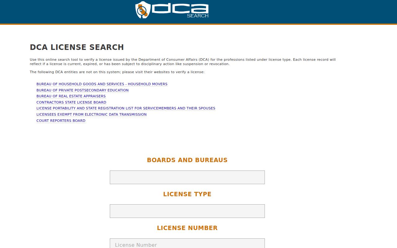 Yolo County public records California professional license search